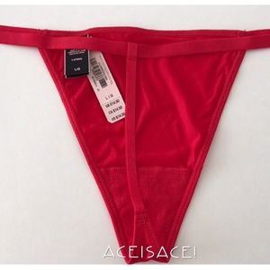 SOLD OUT! NWT* Silky V-STRING PANTY---RED---L/G